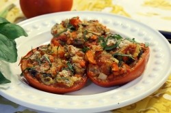Healthy Dinner: Mushroom Sofrito Stuffed Tomatoes