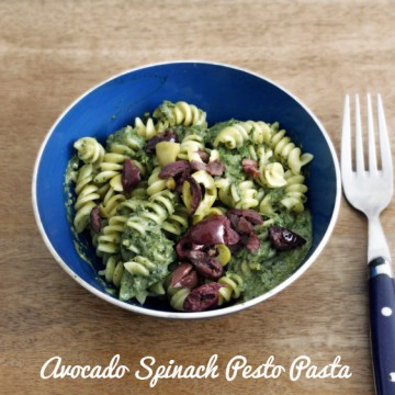 Avocado Spinach Pesto Pasta - Peaceful Dumpling