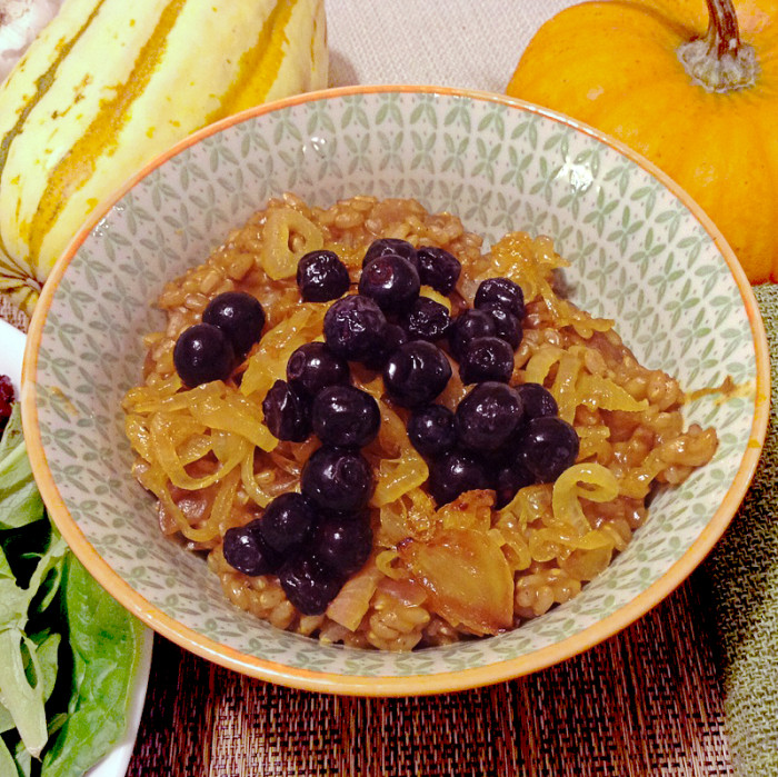 comforting, slow, sultry vegan pumpkin risotto