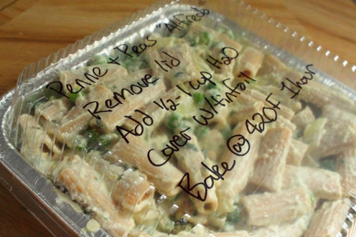Freezer-friendly Vegan Dinner: Vegan Penne Alfredo with Peas