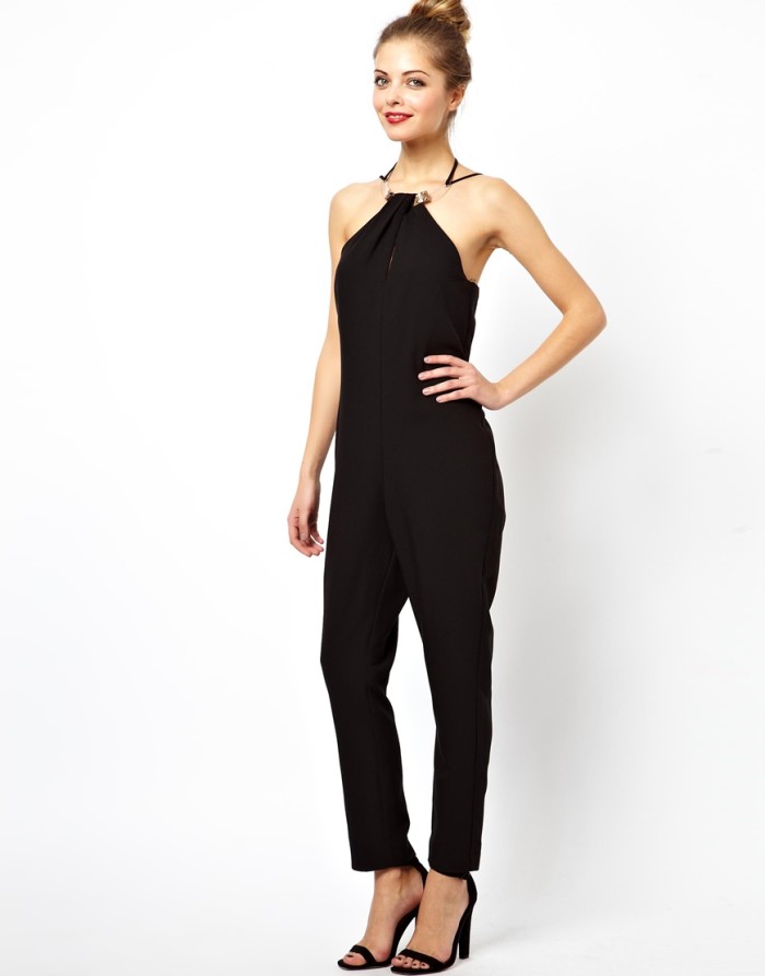 asos halter jump suit