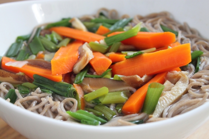 Winter Warming Vegan Soba Noodle Soup