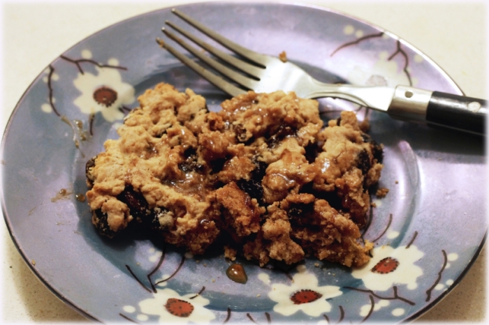 Vegan "Brandywine" Rum Raisin Skillet Cookie