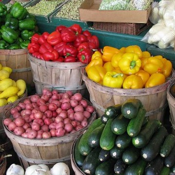 farmers' market, grocery shopping, produce