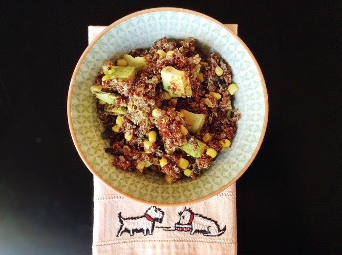 Vegan Quinoa Recipes: Savory Red Quinoa Lunch Bowl