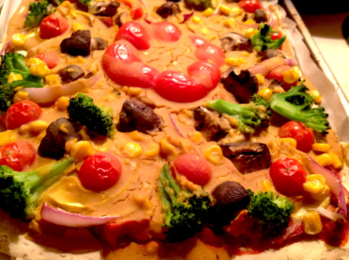 Low Fat, Gluten-free Vegan Pizza recipe