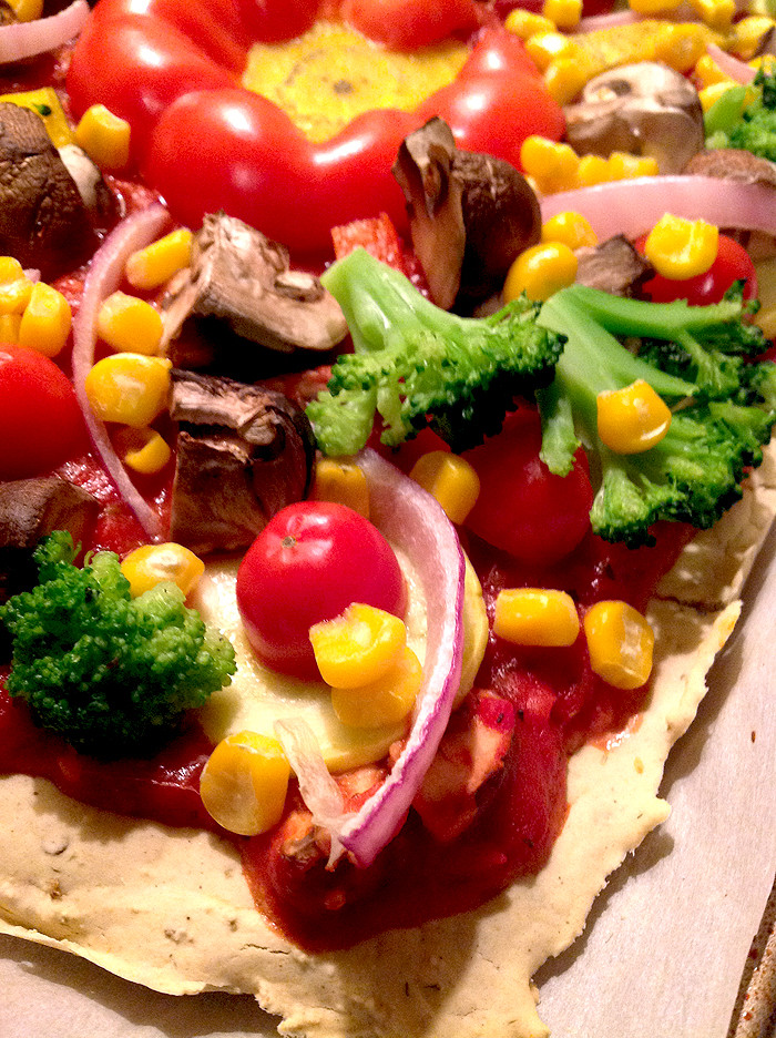 Low Fat, Gluten-free Vegan Pizza recipe