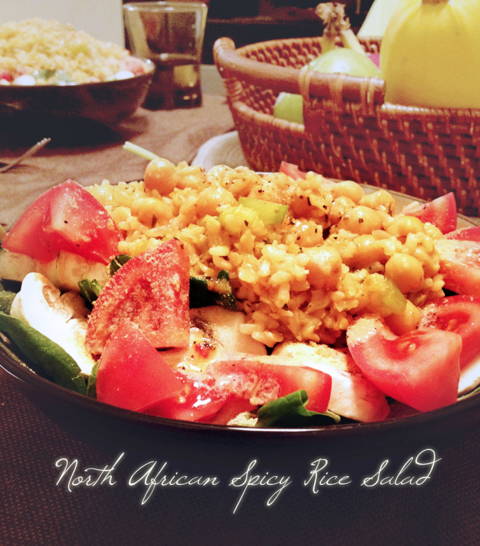 Colorful North African Spicy Rice Salad - Vegan and GF!