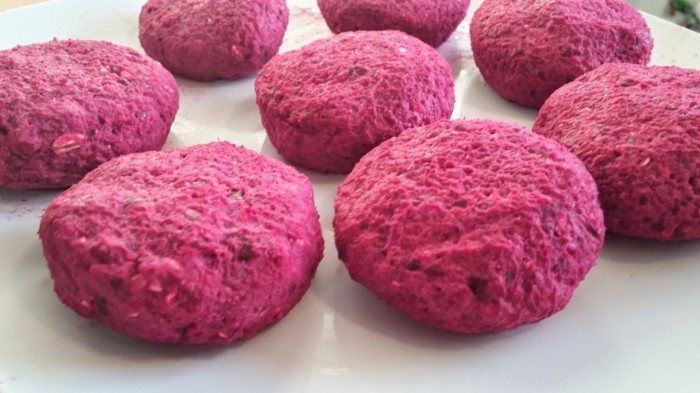 Delicious Ginger Beet Burgers - patties