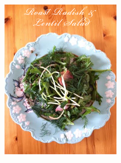Roast Radish and Lentil Salad - Peaceful Dumpling