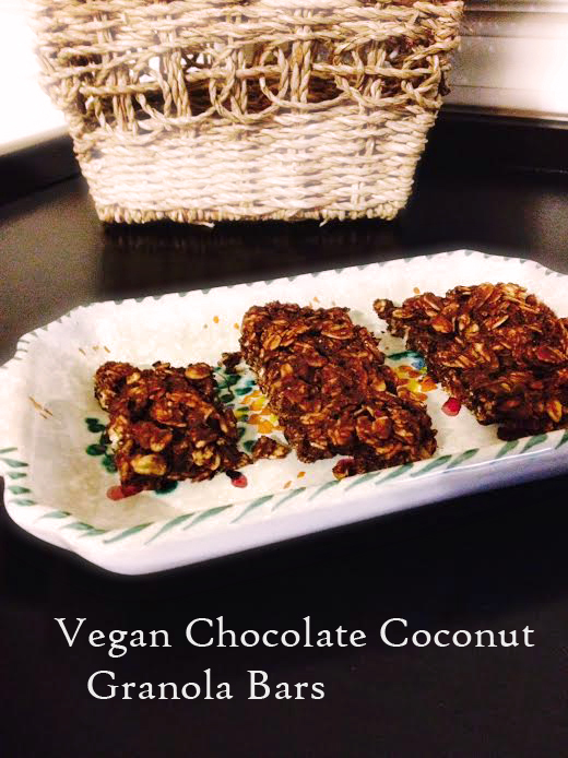 Vegan Chocolate Coconut Granola Bars