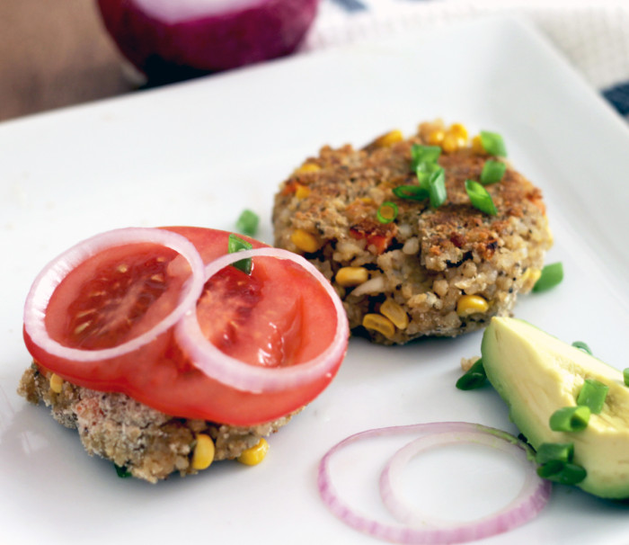 Vegan Sunshine Burger - Peaceful Dumpling