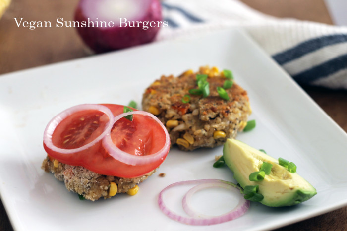 Vegan Sunshine Burger - Peaceful Dumpling