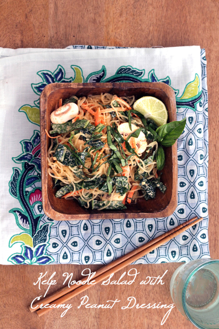 Kelp Noodle Salad with Creamy Peanut Dressing