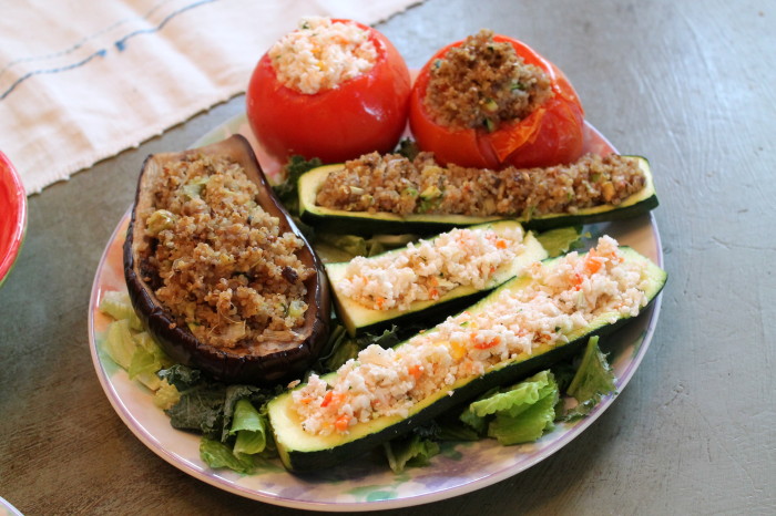 Low Fat Stuffed Veggies (Raw and Cooked Variations)