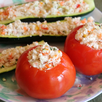 Low Fat Stuffed Veggies (Raw and Cooked Variations)