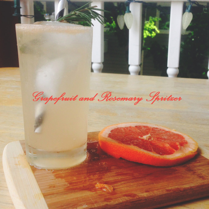 4 Refreshing Spritzer Recipes - Rosemary Grapefruit 