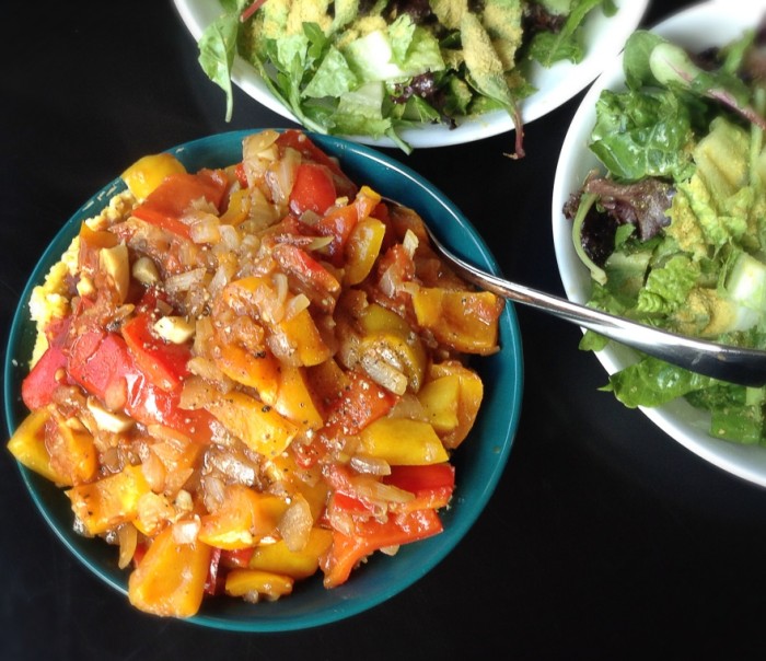 Vegan Peperonata with Polenta