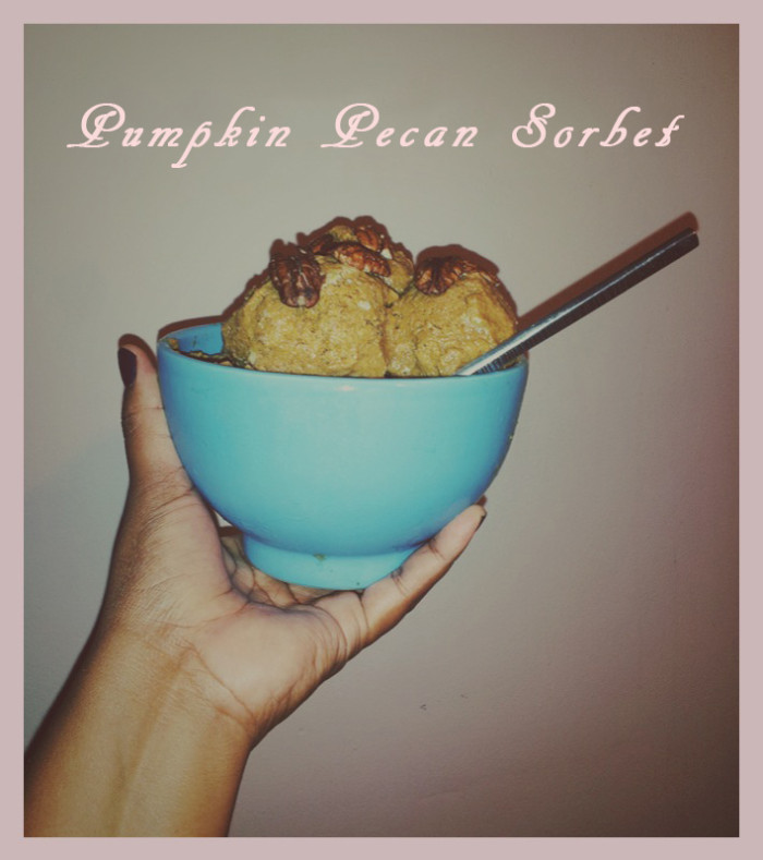 Healthy Dessert: Pumpkin Pecan Sorbet