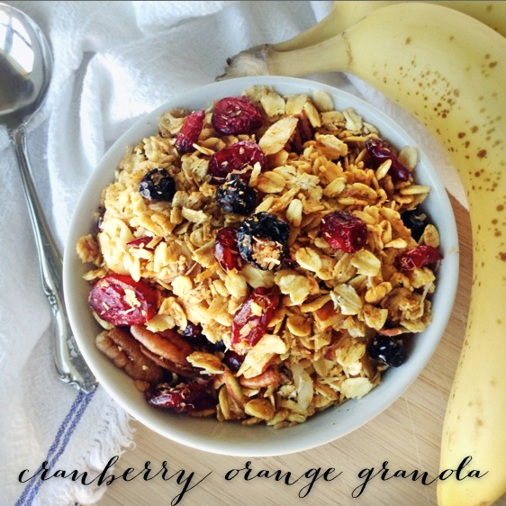 Healthy Breakfast: Vegan Cranberry Orange Granola