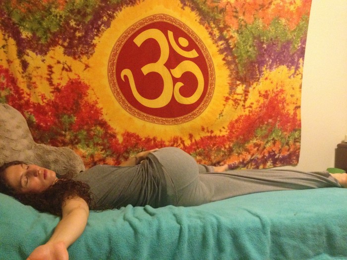 yoga in bed twist