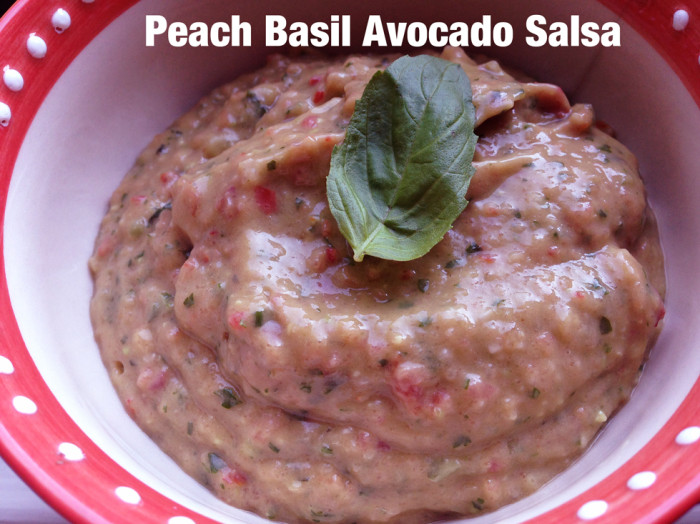Irena's Peach Basil Avocado Salsa