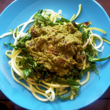 Healthy 10-Minute Meal: Zucchini Pasta with Avocado Mushroom Sauce