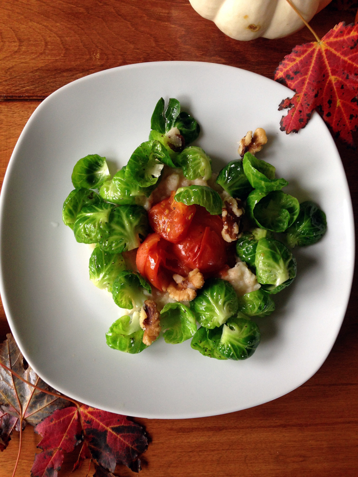 Autumn Brussels Leaf Salad | Peaceful Dumpling