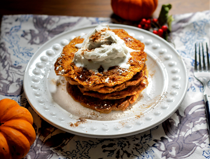 Healthy Breakfast: Pumpkin Vegan Pancake Recipe | Peaceful Dumpling