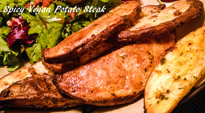 Spicy Vegan Potato Steak | Peaceful Dumpling