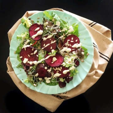 Vegan Salad Dressing Recipes: Creamy Cashew and Roasted Beet Salad