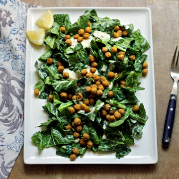 Vegan Salad Recipes: Chickpea Caesar Salad | Peaceful Dumpling