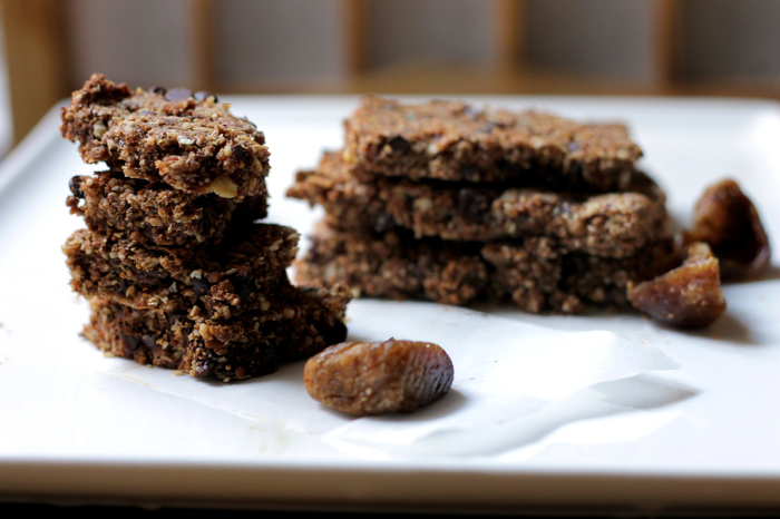 Vegan Granola Bar Recipe: Fig Chocolate Chip Hazelnut Bars