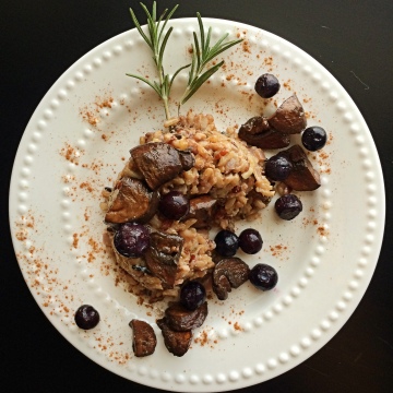 Vegan Thanksgiving Recipes: Rosemary Mushroom Wild Rice Risotto