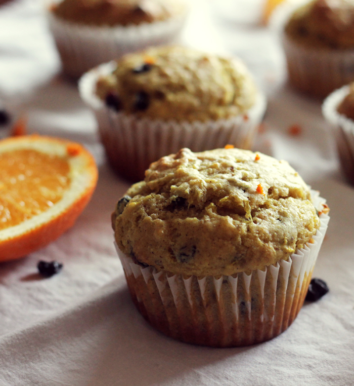 Healthy Breakfast: Vegan Orange Currant Muffins