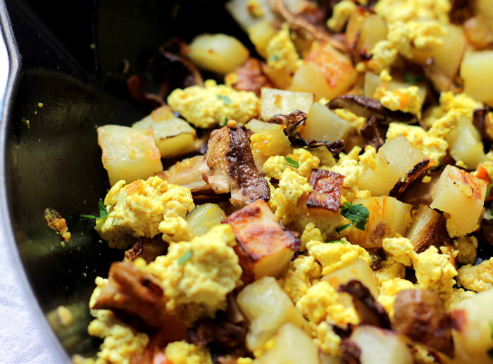 Vegan Brunch Recipes: Shiitake Bacon Breakfast Hash