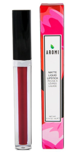 Aromi matte liquid lipstick in Rich Rosewood (Marsala)