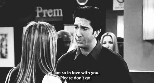 Ross confessing his love to Rachel