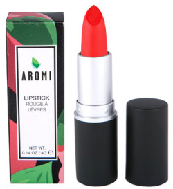 Aromi Beauty lipstick in Poppy is a vegan dupe for Dolce and Gabbana's Iconic
