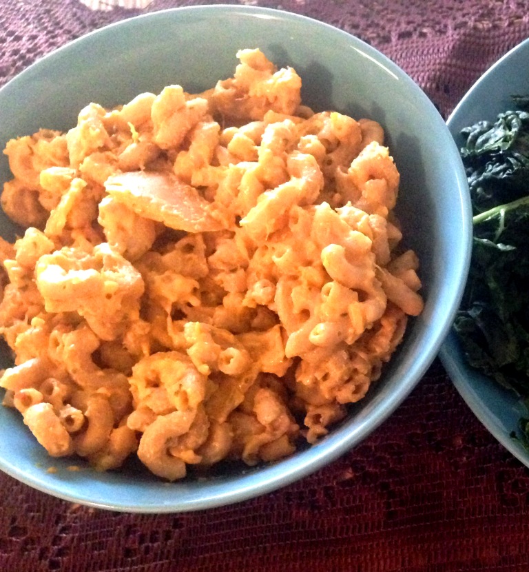 Vegan Butternut Mac N' Cheese + Sauteed Kale