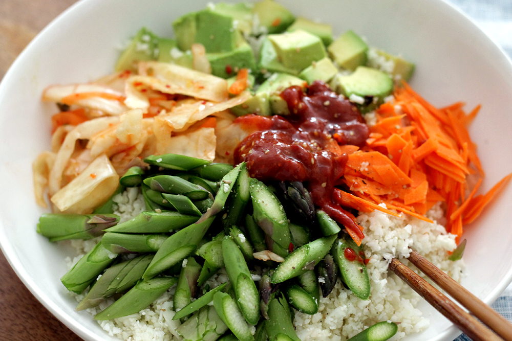 Vegan Korean Recipes: Raw Summer Bibimbap