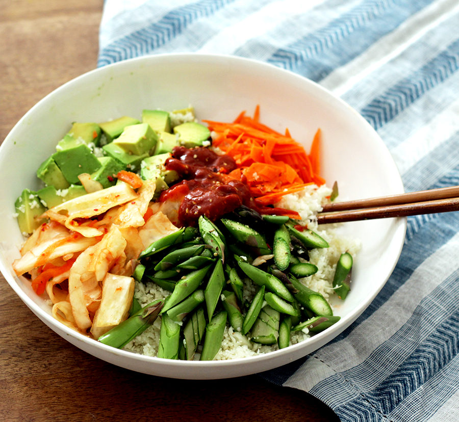 Vegan Korean Recipes: Raw Summer Bibimbap