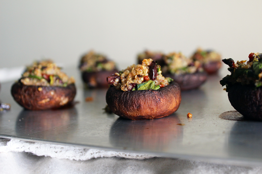 Vegan Stuffed Cremini Mushrooms| Peaceful Dumpling