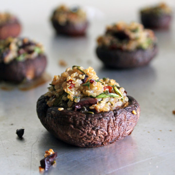 Vegan Stuffed Cremini Mushrooms| Peaceful Dumpling