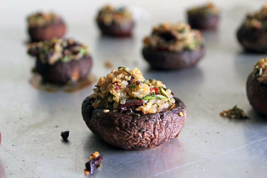 Vegan Stuffed Cremini Mushrooms| Peaceful Dumpling