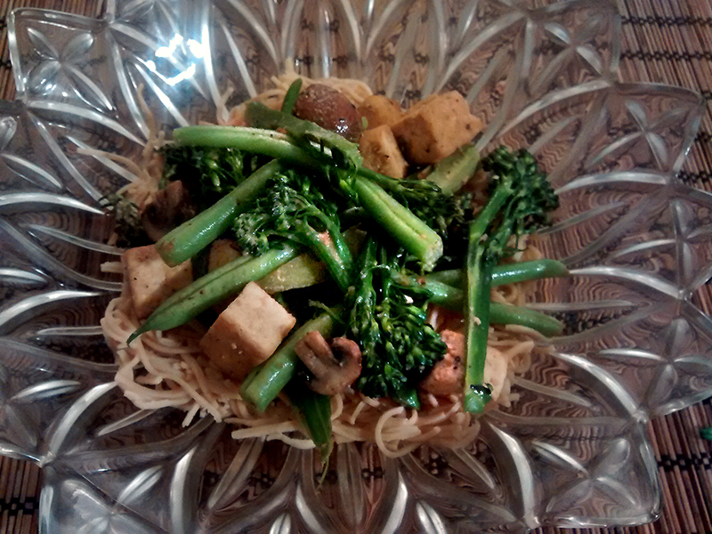 Healthy Dinner: Tahini Miso Veggies and Tofu