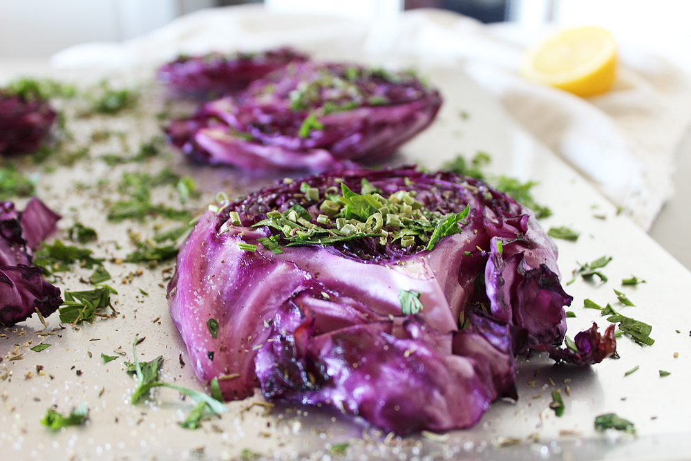 Vegan Appetizer Recipes: Herb Roasted Cabbage | Peaceful Dumpling