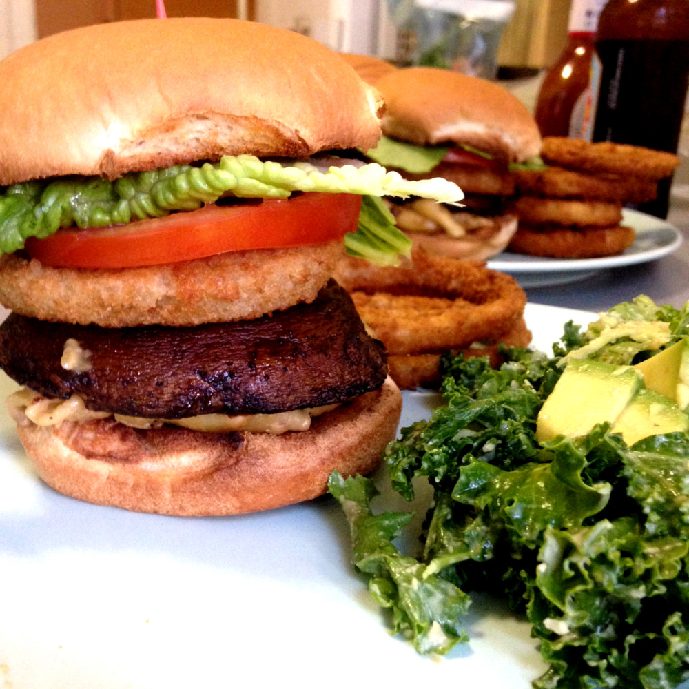 Vegan Burger Recipe: Mac n' Cheese Portobello Burgers