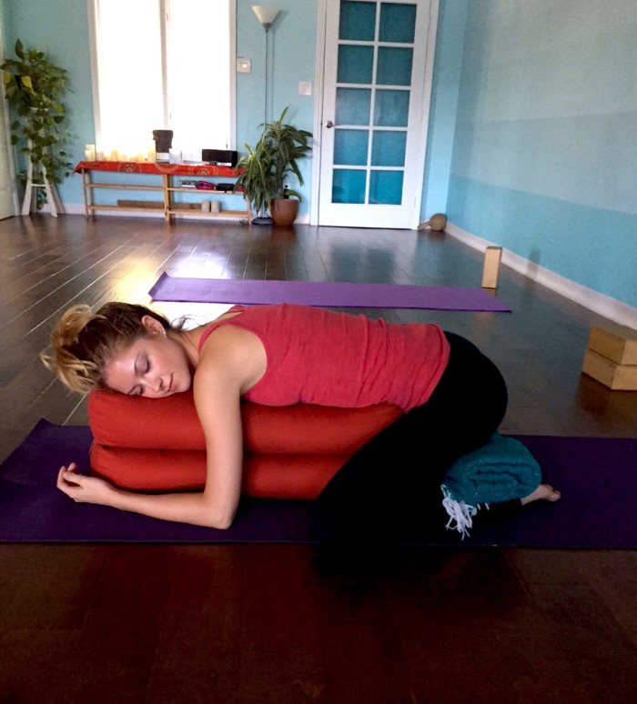 restorative_supported childs pose