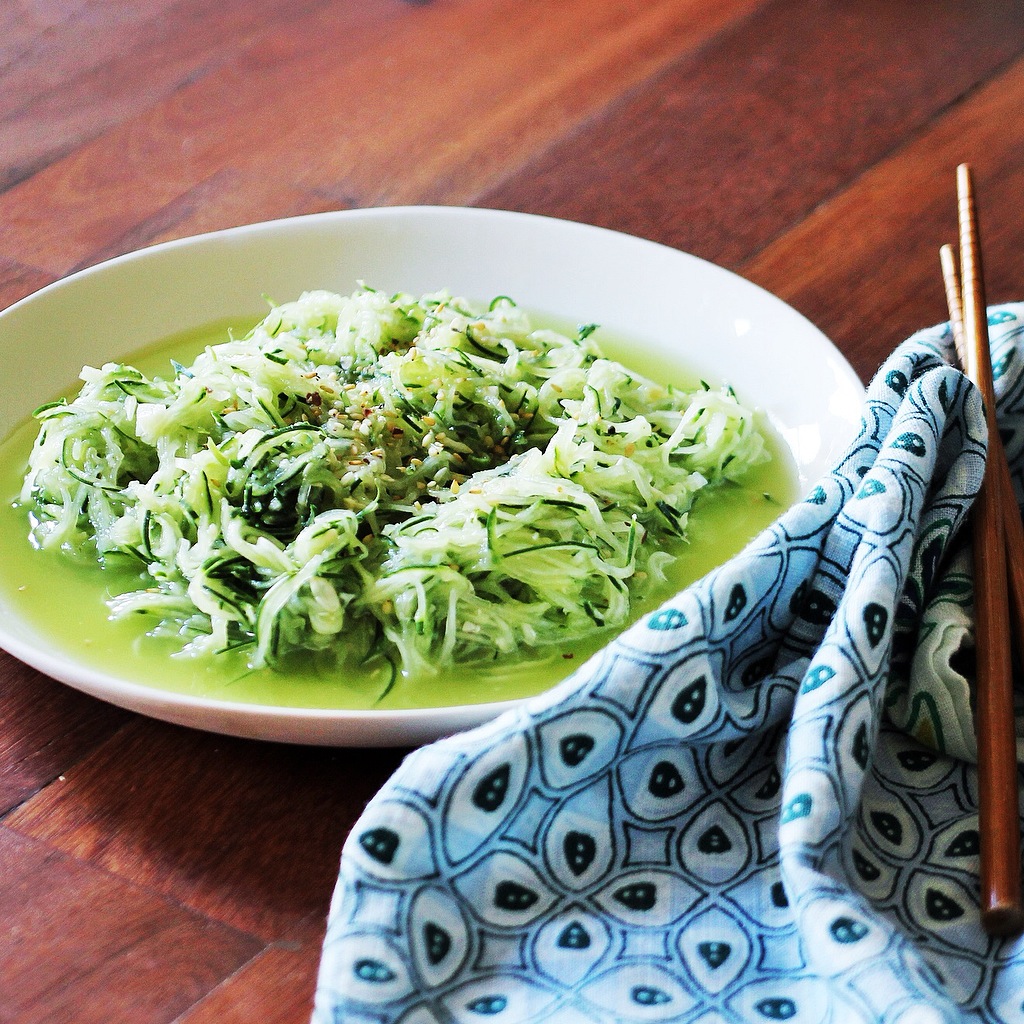 Best Raw Vegan Cucumber Noodle Salad
